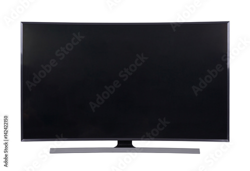 big led tv isolated on white background