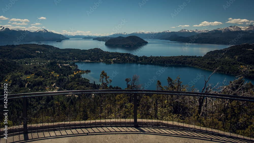 Panoramatic view at Lakes, Bariloche, Argentina
