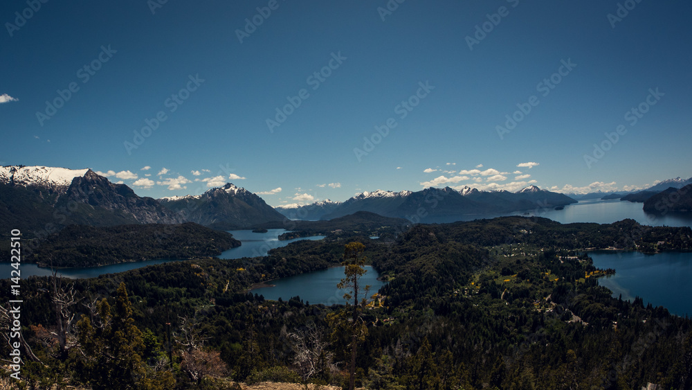 Panoramatic view at Lakes II, Bariloche, Argentina