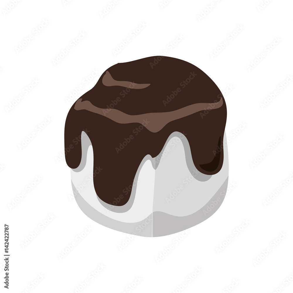 Delicious chocolate dessert icon vector illustration graphic design Delicious chocolate dessert icon vector illustration graphic design