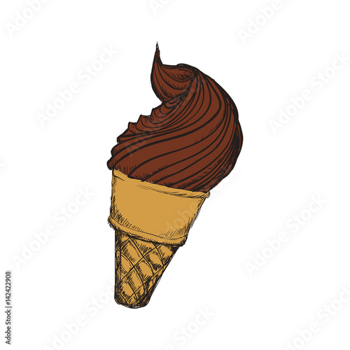 Delicious ice cream icon vector illustration graphic design