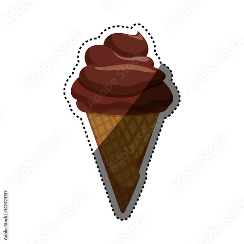 Delicious ice cream icon vector illustration graphic design