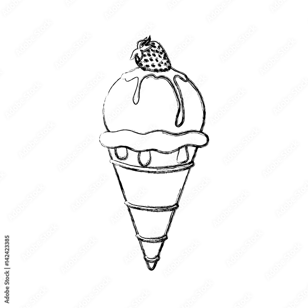 Delicious ice cream icon vector illustration graphic design Delicious ice cream icon vector illustration graphic design