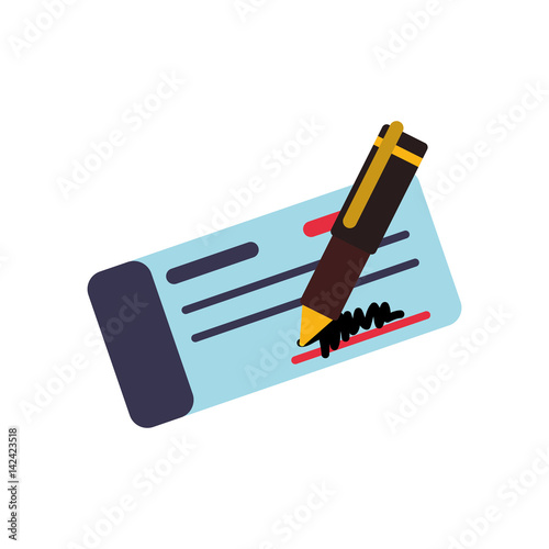 Bank check money icon vector illustration graphic design