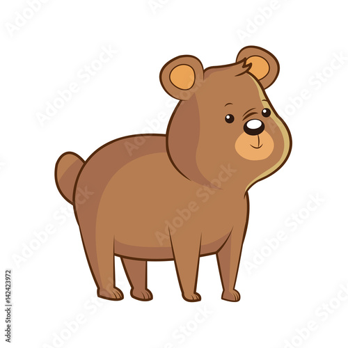 cute bear wildlife image vector illustration eps 10