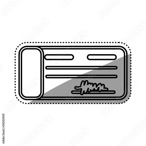 Bank check money icon vector illustration graphic design