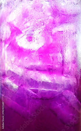 Close up of berry juice cold.