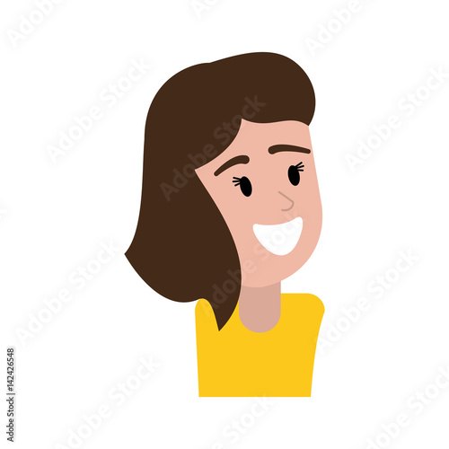 portrait woman happy image vector illustration eps 10