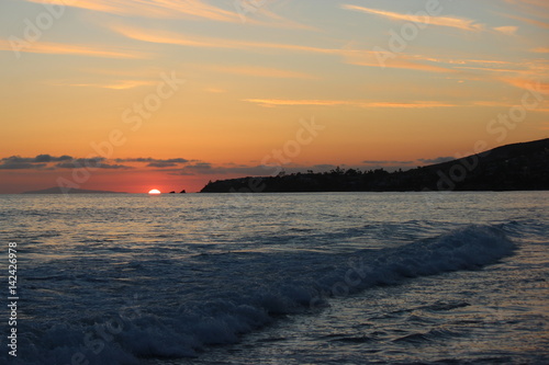 California Sunset Sunset, sea, ocean, beach, sand, surf, california, laguna beach, water, sun, colors, seascapes, earth