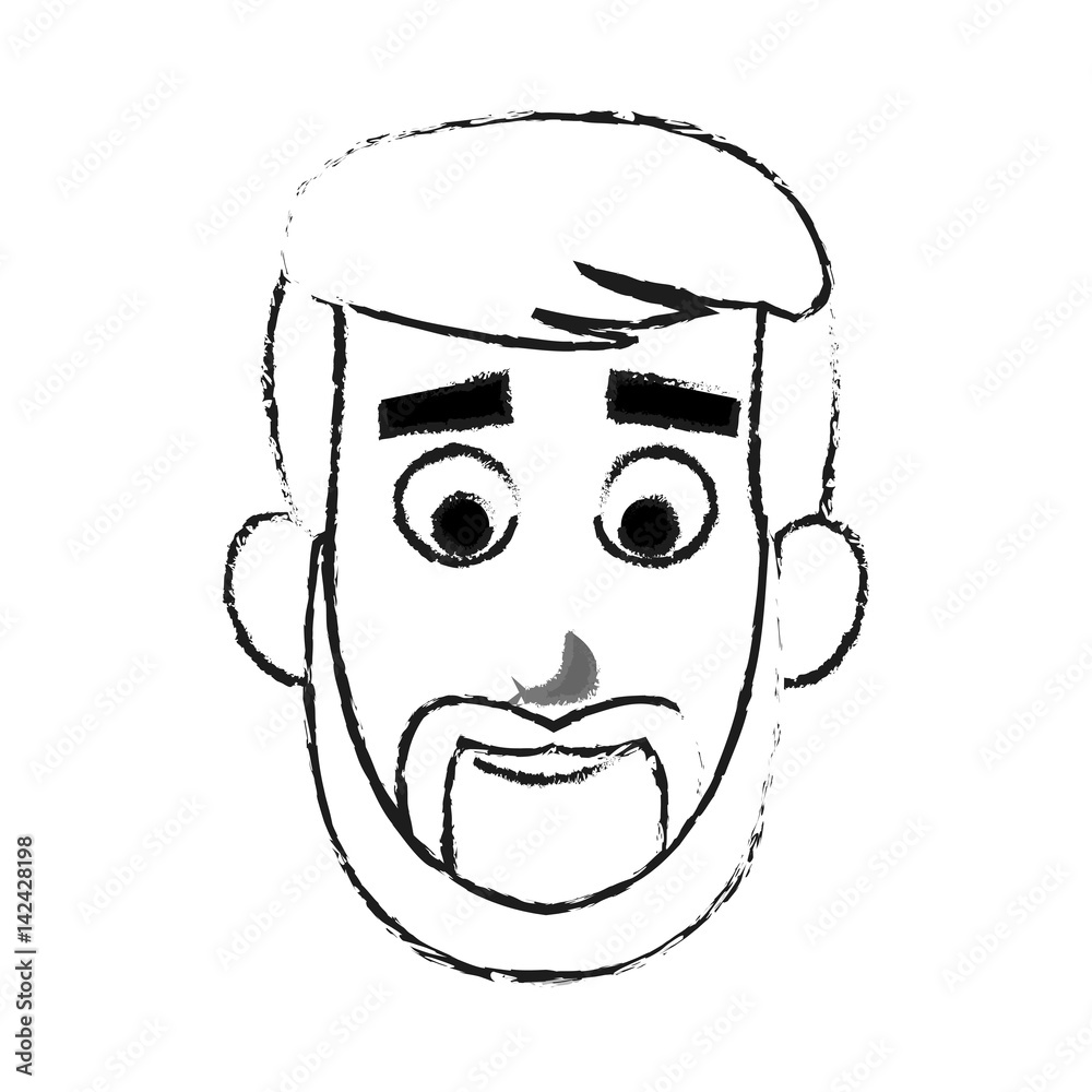 happy handsome bearded man cartoon icon image vector illustration design happy handsome bearded man cartoon icon image vector illustration design