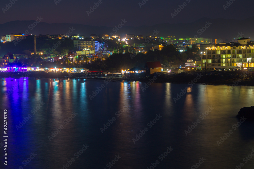Night view of the waterfront