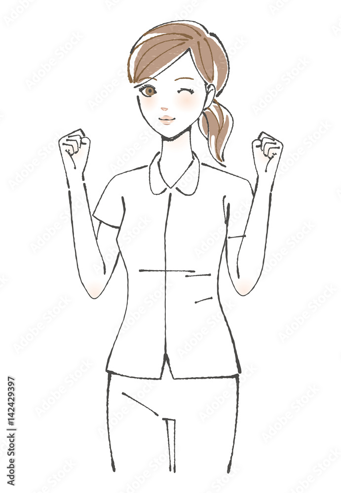 看護師　ガッツポーズ
