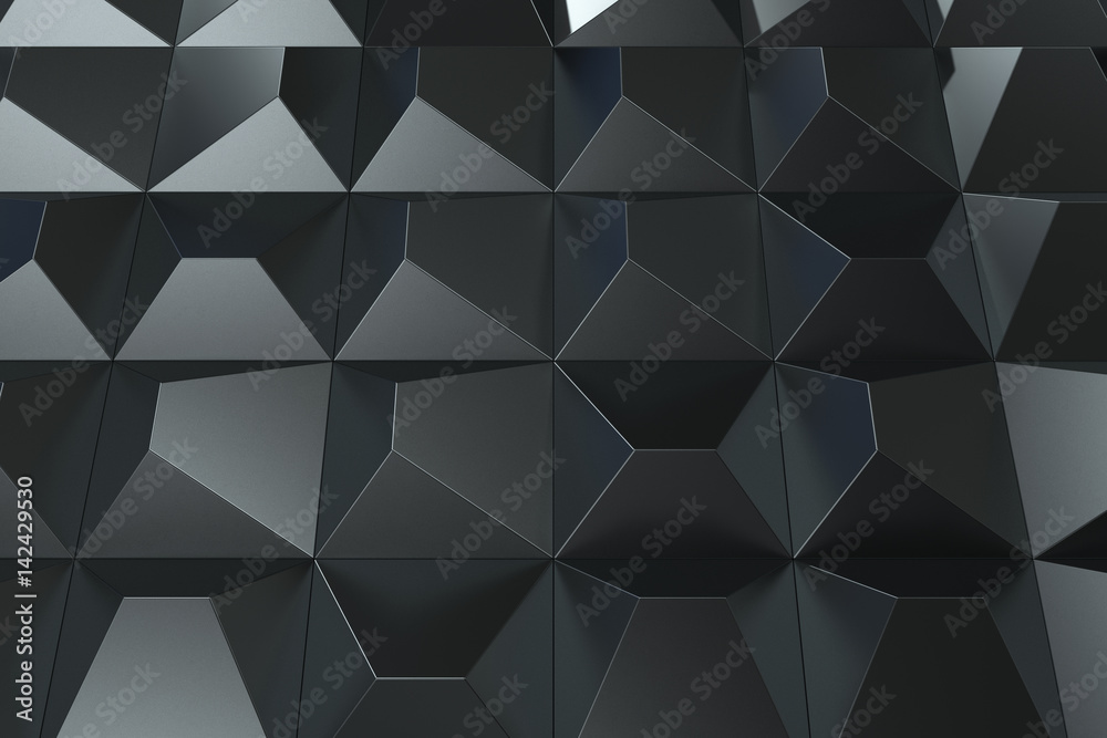 Pattern of black pyramid shapes Pattern of black pyramid shapes