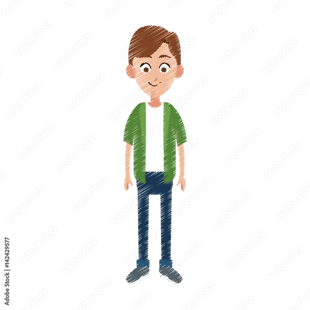 Fototapeta premium happy boy kid or child icon image vector illustration design 
