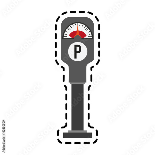 car parking meter icon image vector illustration design 