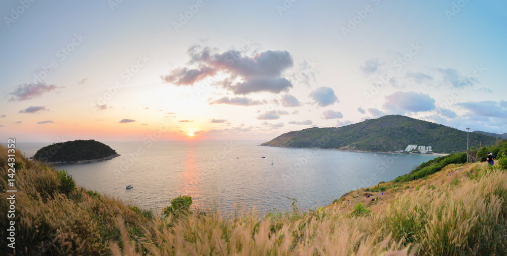 Panorama view of the Andaman Sea from the viewing point, Phuket , South of Thailand Panorama view of the Andaman Sea from the viewing point, Phuket , South of Thailand