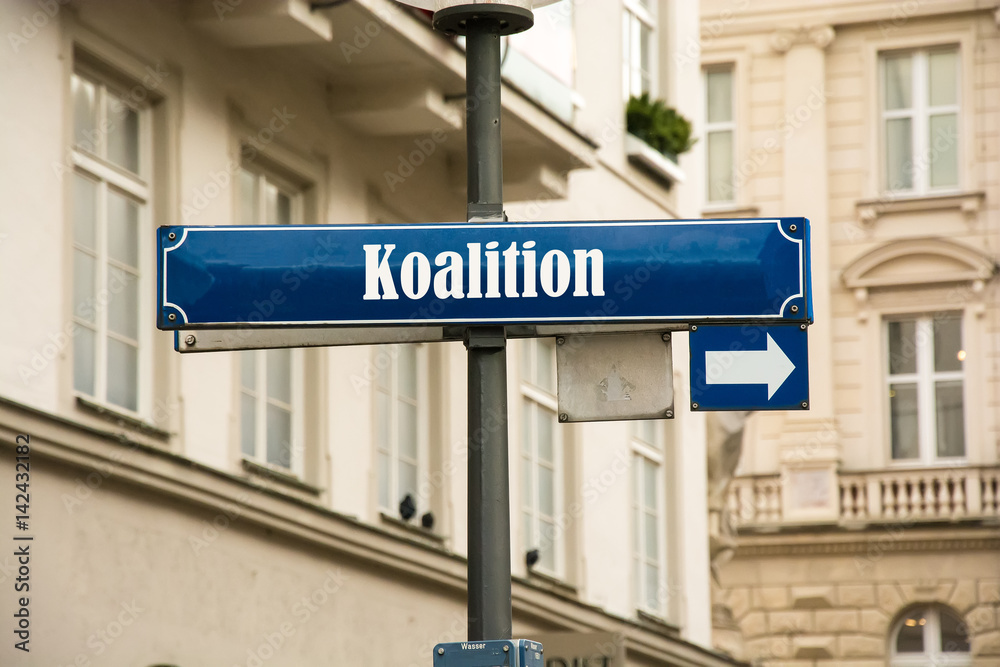 Fototapeta premium Schild 192 - Koalition