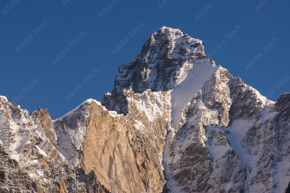 Beautiful peak of Karakorum mountain range, K2 trek, Pakistan