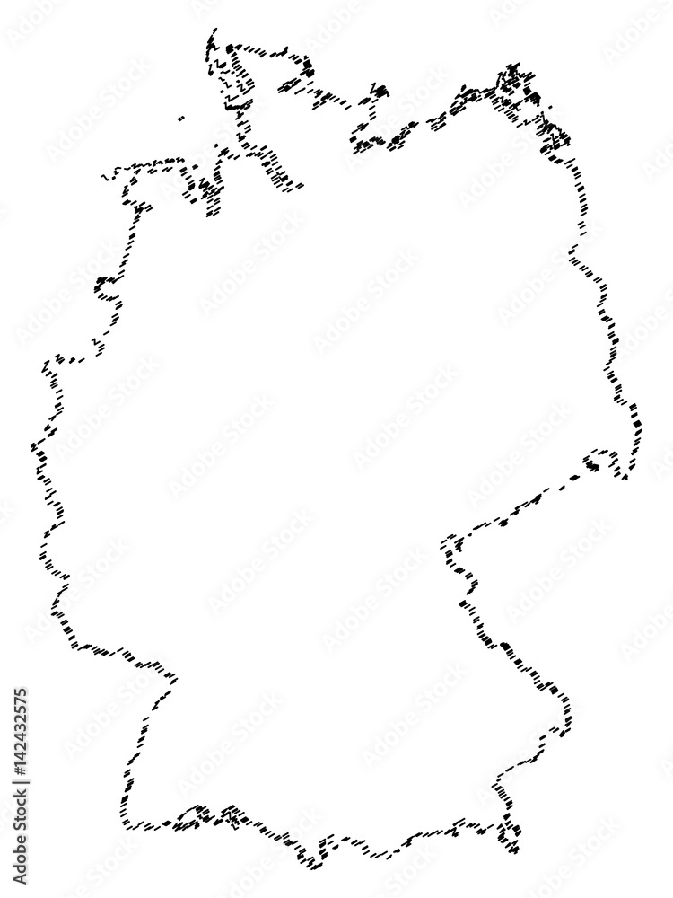 Abstract map of Federal Republic of Germany isolated on white background. Vector illustration. EPS10 Abstract map of Federal Republic of Germany isolated on white background. Vector illustration. EPS10