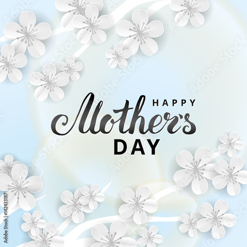 Fototapeta Naklejka Na Ścianę i Meble -  Happy Mothers day sakura flower