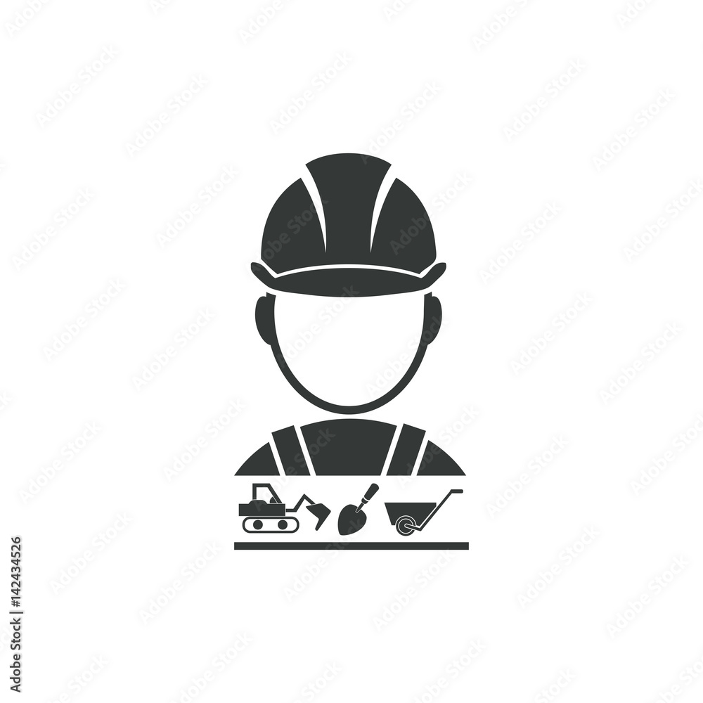 Builder vector icon. Set. Builder vector icon. Set.
