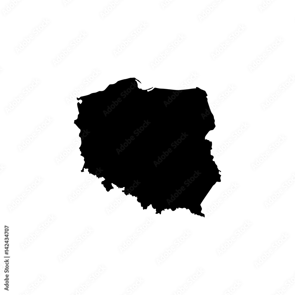 Naklejka premium Map of Poland vector icon