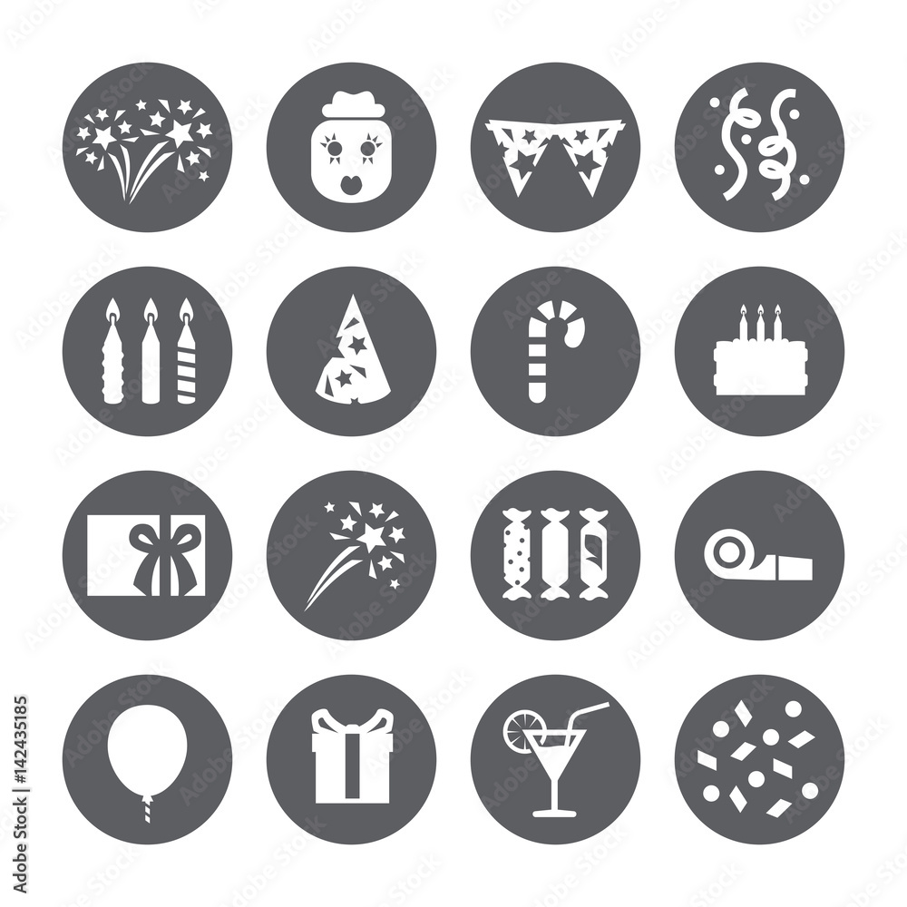 Party icon. Celebration sign collection.Vector illustration.