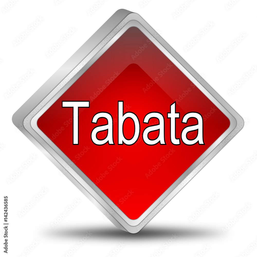 Tabata button - 3D illustration Tabata button - 3D illustration