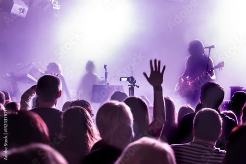 audience at concert at nightclub
