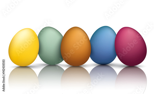 5 Colored Easter Eggs Mirror