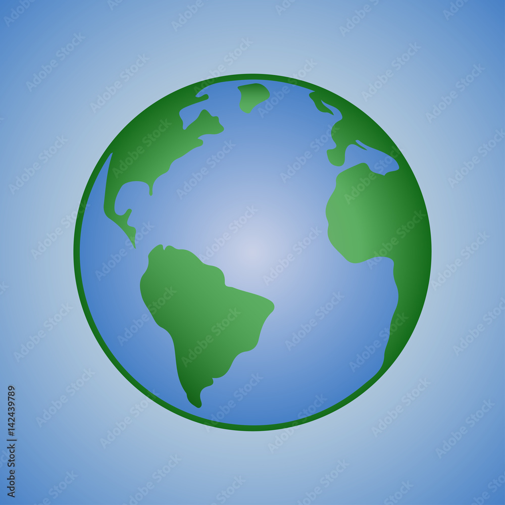 Vector illustration of the globe