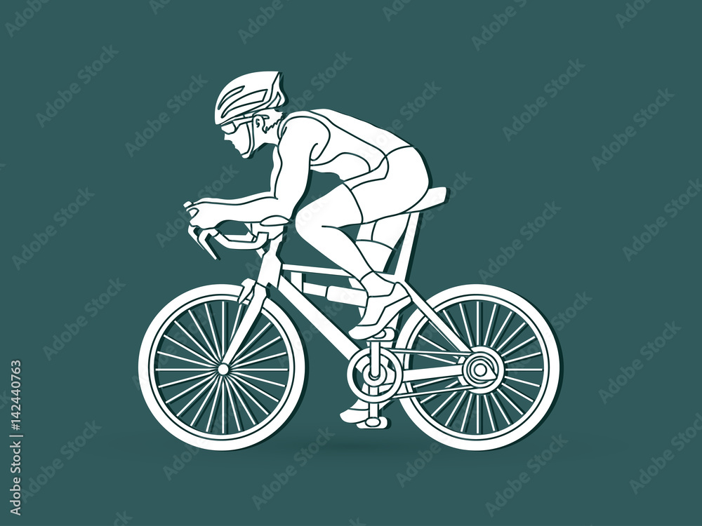 Obraz premium Bicycle racing graphic vector