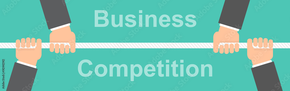 Business competition banner design. Hands holding and pulling a rope Business competition banner design. Hands holding and pulling a rope