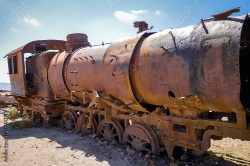 Train cemetery in Uyuni, Bolivia