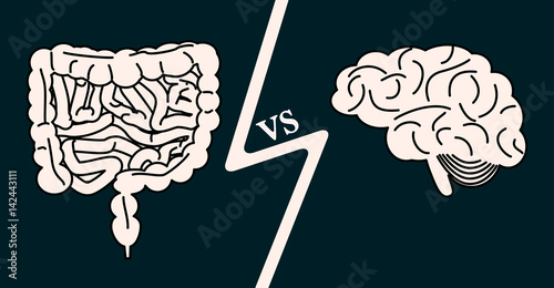 gut versus brain concept