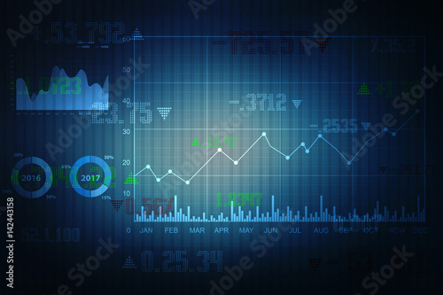 Stock market chart. Business graph background