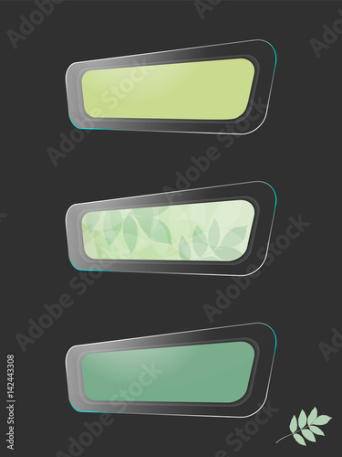 Foliage button set, light green colors