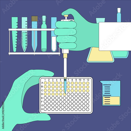 hand holding pcr plate