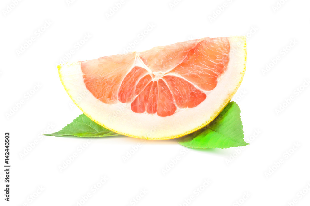 Citrus grandis isolated on a white background cutout Citrus grandis isolated on a white background cutout