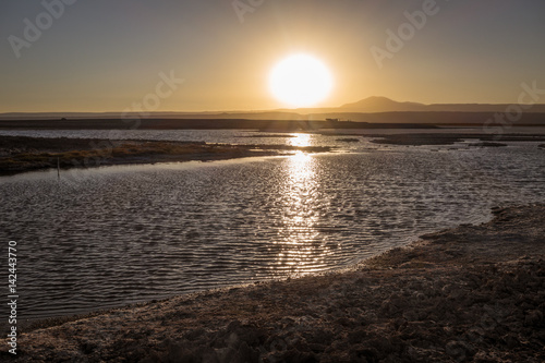 Laguna Tebinquinche landscape in San Pedro de Atacama, Chile photo