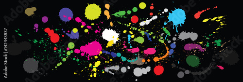 Vector paint splashes.