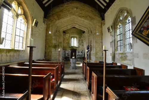 The inside of the church at Lulworth in England.