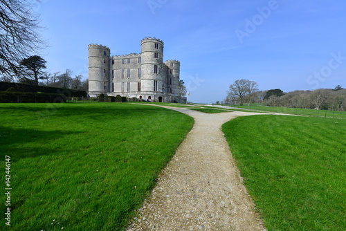 Lulworth castle in Dorset, England in Springtime.