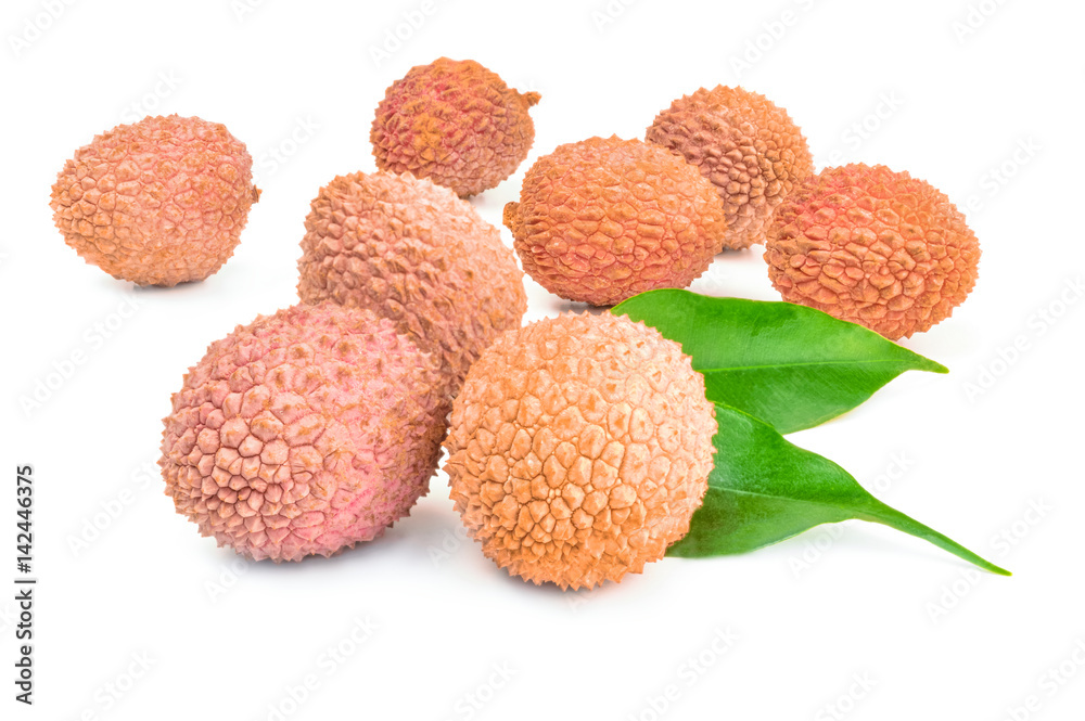 Leechee isolated on a white background cutout Leechee isolated on a white background cutout