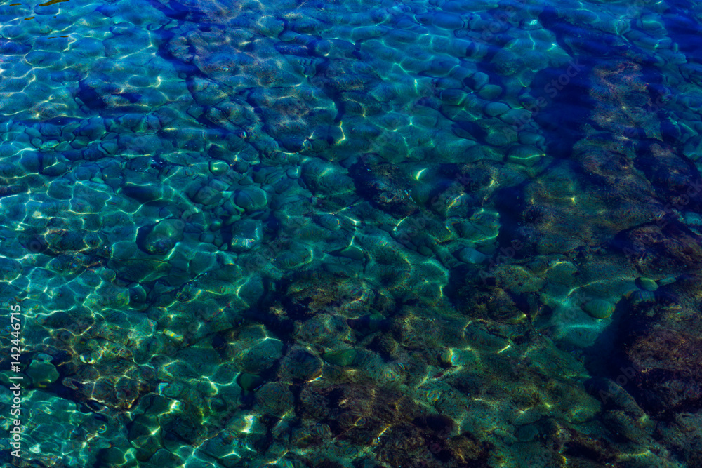 Water ocean background. Blue Water Texture Pattern