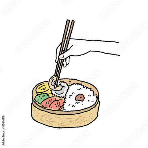 お弁当　イラスト