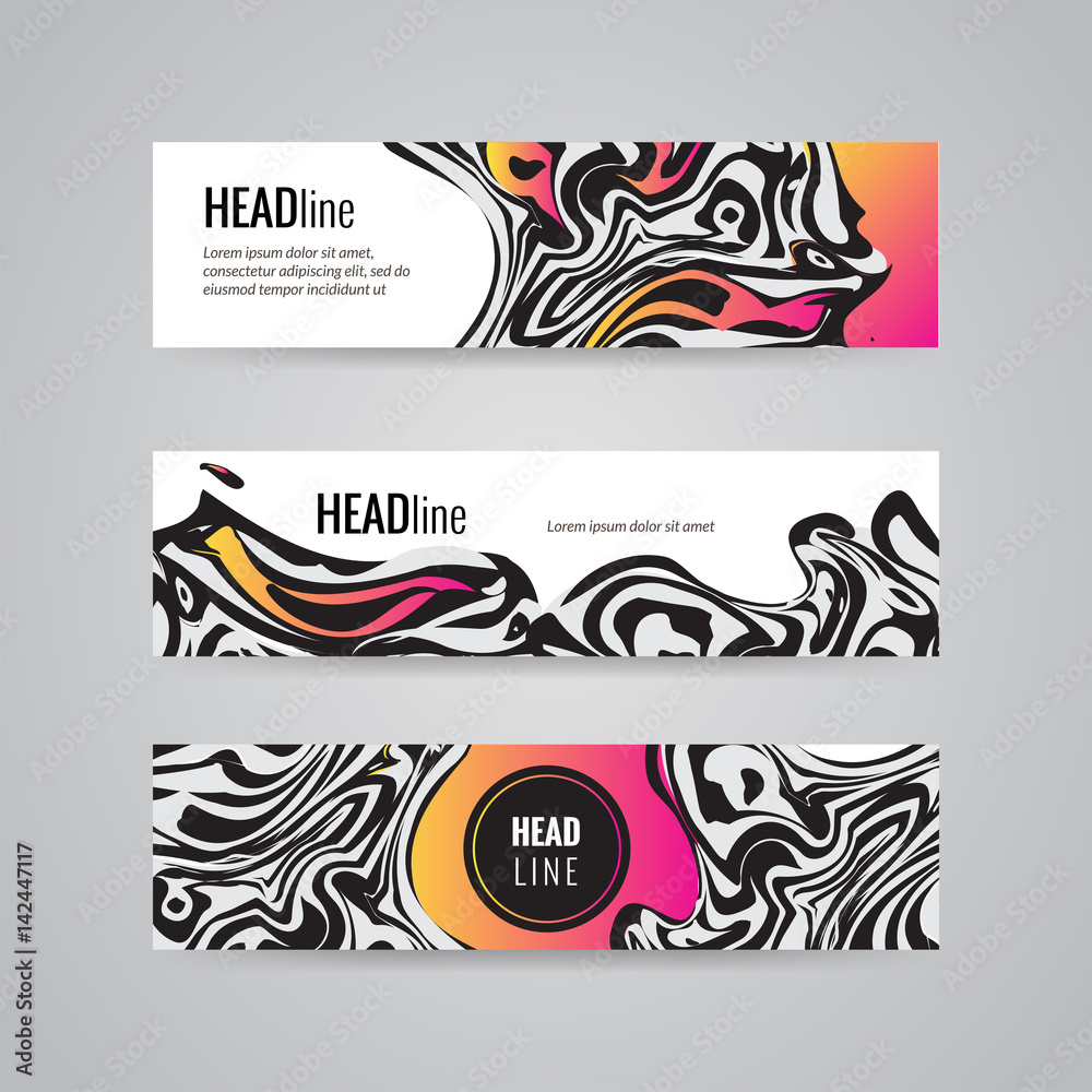 Obraz premium Modern poster. Abstract wavy design template. Can be used for events flyers, banner, posters, greeting cards