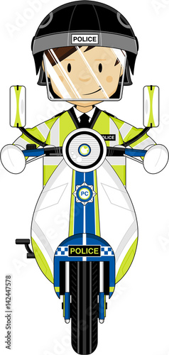 British Riot Policeman on Motorbike