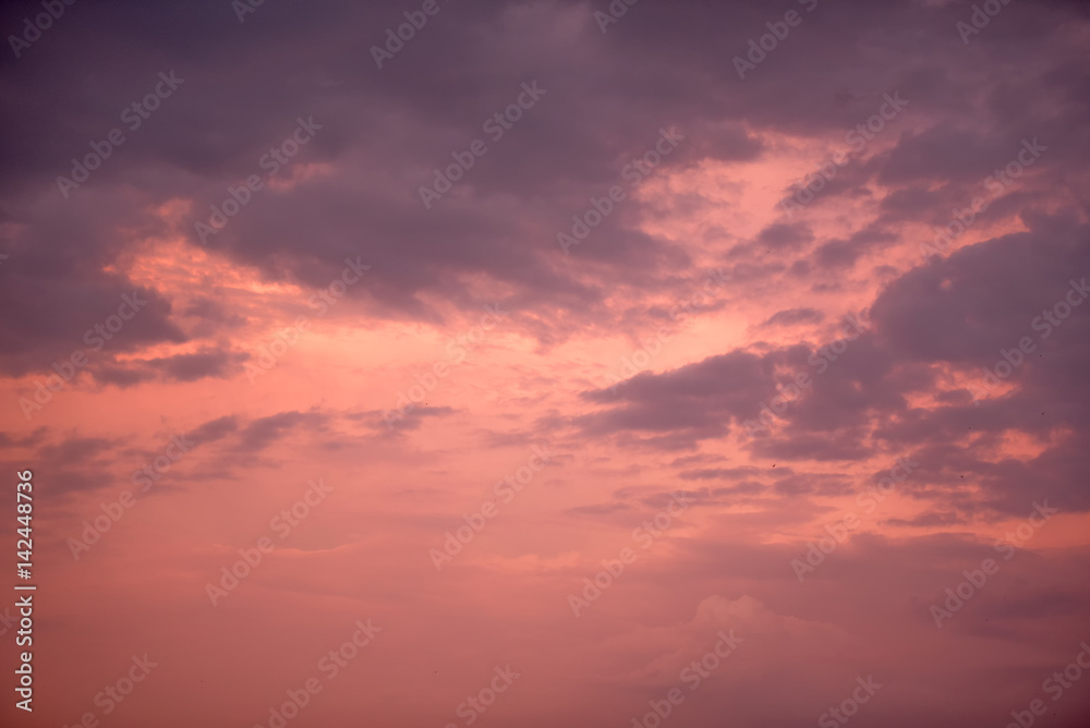 sunset sky for background