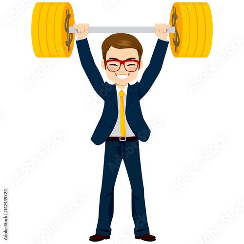 Happy successful businessma...